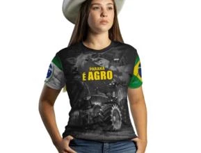 Camiseta Agro Brk Paraná é Agro com Uv50 -  Tamanho: Baby Look P
