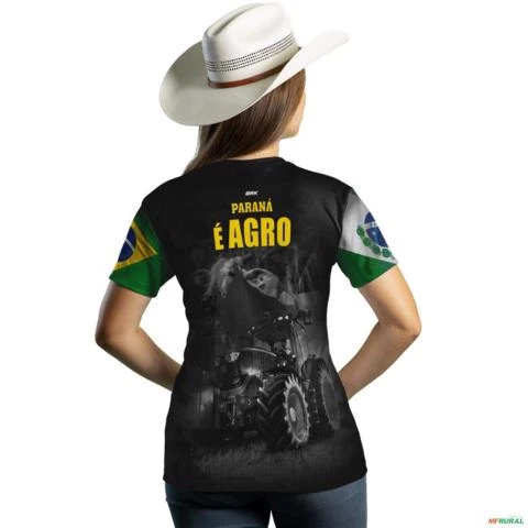 Camiseta Agro Brk Paraná é Agro com Uv50 -  Tamanho: Baby Look G