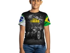 Camiseta Agro Brk Paraná é Agro com Uv50 -  Tamanho: Infantil G