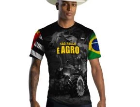 Camiseta Agro Brk São Paulo é Agro com Uv50 -  Tamanho: G