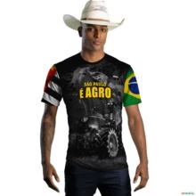 Camiseta Agro Brk São Paulo é Agro com Uv50 -  Tamanho: G