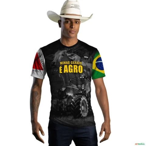 Camiseta Agro Brk Minas Gerais é Agro com Uv50 -  Tamanho: G