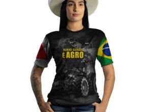 Camiseta Agro Brk Minas Gerais é Agro com Uv50 -  Tamanho: Baby Look XG