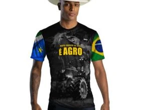 Camiseta Agro Brk Mato Grosso do Sul é Agro com Uv50 -  Tamanho: P