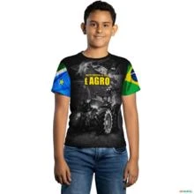 Camiseta Agro Brk Mato Grosso do Sul é Agro com Uv50 -  Tamanho: Infantil G