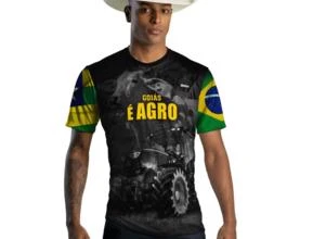 Camiseta Agro Brk Goias é Agro com Uv50 -  Tamanho: P