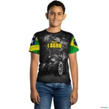 Camiseta Agro Brk Goias é Agro com Uv50 -  Tamanho: Infantil GG