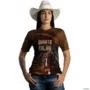 Camiseta Agro Brk Quarto de Milha com Uv50 -  Gênero: Feminino Tamanho: Baby Look M