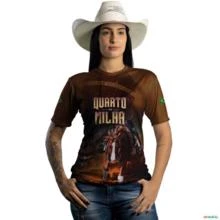 Camiseta Agro Brk Quarto de Milha com Uv50 -  Gênero: Feminino Tamanho: Baby Look XXG