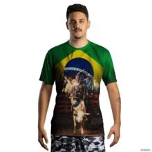 Camiseta Agro Brk Rodeio Brasil com Uv50 -  Tamanho: Infantil GG