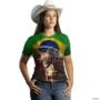 Camiseta Agro Brk Rodeio Brasil com Uv50 -  Tamanho: Infantil GG
