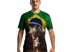 Camiseta Agro Brk Rodeio Brasil com Uv50 -  Tamanho: XG