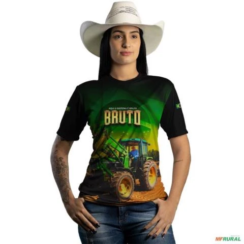 Camiseta Agro Brk Aqui o Sistema é Bruto com Uv50 -  Tamanho: XXG