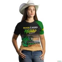 Camiseta Agro Brk Agro é Bilhão com Uv50 -  Tamanho: Baby Look M