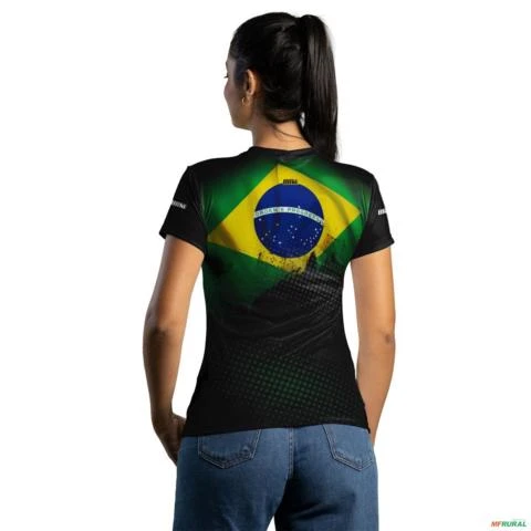 Camiseta Agro BRK  Agro do Brasil com UV50 + -  Tamanho: Baby Look PP