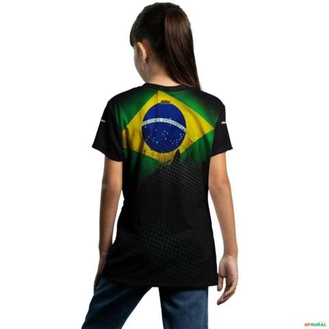 Camiseta Agro BRK  Agro do Brasil com UV50 + -  Tamanho: Infantil GG