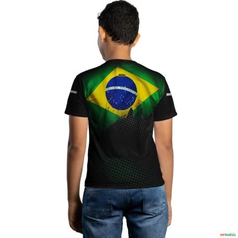 Camiseta Agro BRK  Agro do Brasil com UV50 + -  Tamanho: Infantil XG