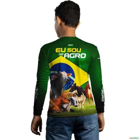 Camisa Agro Brk Brasil Agro 2 com Uv50 -  Gênero: Infantil Tamanho: Infantil XG