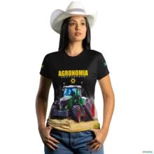 Camiseta Agro Brk Agronomia Somos Agro com Uv50 -  Gênero: Feminino Tamanho: Baby Look PP