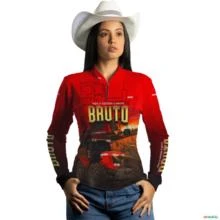 Camisa Agro BRK Vermelha  Sistema é Bruto com UV50 + -  Gênero: Feminino Tamanho: Baby Look GG