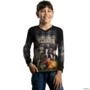 Camisa Country BRK Xadrez Preta Pecuária com UV50 + -  Gênero: Infantil Tamanho: Infantil PP
