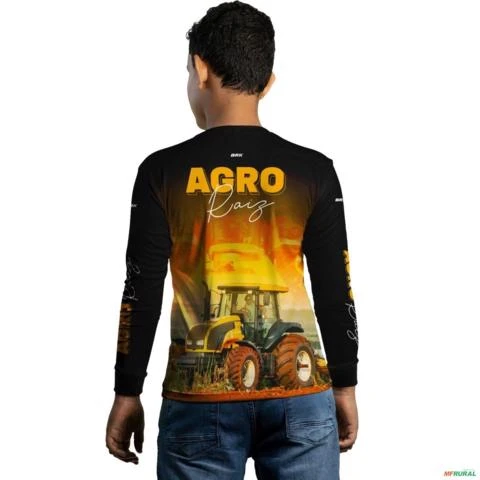 Camisa Agro BRK Trator Agro Raiz com UV50 + -  Gênero: Infantil Tamanho: Infantil PP