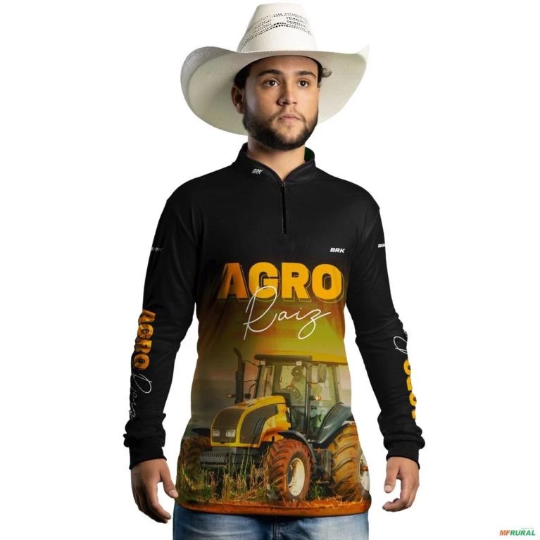 Camisa Agro BRK Trator Agro Raiz com UV50 + -  Gênero: Masculino Tamanho: XG