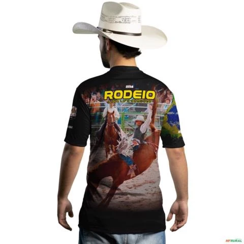 Camiseta Country Brk Rodeio Bull Rider Brasil com Uv50 -  Tamanho: PP