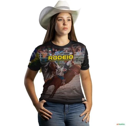 Camiseta Country Brk Rodeio Bull Rider Brasil com Uv50 -  Tamanho: G