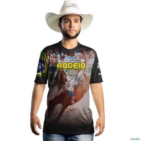 Camiseta Country Brk Rodeio Bull Rider Brasil com Uv50 -  Tamanho: XXG