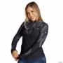 Camisa Country BRK Feminina Boiadeira Penas com UV50 + -  Gênero: Feminino Tamanho: Baby Look P