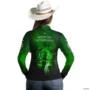 Camisa Agro BRK Verde Medicina Veterinária com UV50 + -  Gênero: Feminino Tamanho: Baby Look P