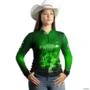 Camisa Agro BRK Verde Medicina Veterinária com UV50 + -  Gênero: Feminino Tamanho: Baby Look G