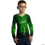 Camisa Agro BRK Verde Medicina Veterinária com UV50 + -  Gênero: Infantil Tamanho: Infantil GG