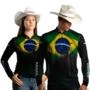 Kit Casal Camisas Agro Brk Brasil com Uv50