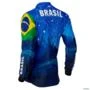Camisa Agro BRK Azul Brasil Agro com UV50 + -  Gênero: Feminino Tamanho: Baby Look XG