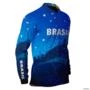 Camisa Agro BRK Azul Brasil Agro com UV50 + -  Gênero: Masculino Tamanho: G