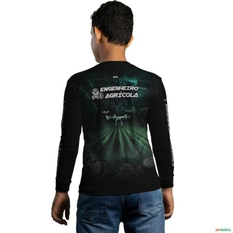 Camisa Agro BRK Preta Engenheiro Agrícola com UV50 + -  Gênero: Masculino Tamanho: PP