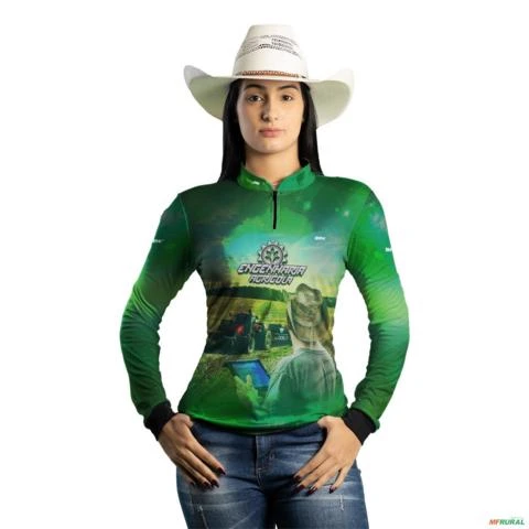 Camisa Agro BRK Engenharia Agrícola com UV50 + -  Gênero: Feminino Tamanho: Baby Look P