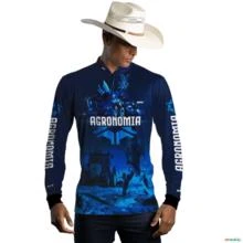 Camisa Agro BRK Azul Agronomia com UV50 + -  Gênero: Masculino Tamanho: XG