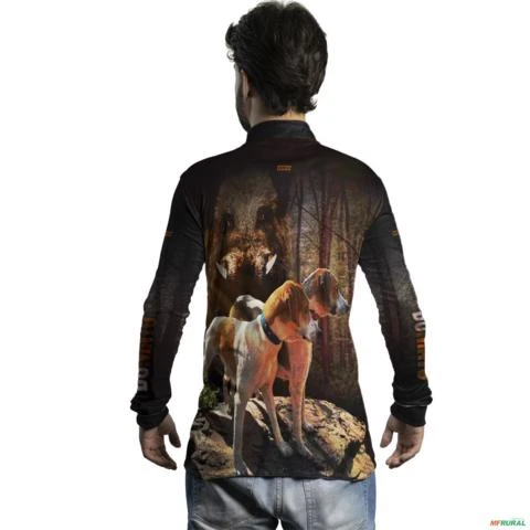 Camisa de Caça BRK DuMato FoxHound Preta Floresta com UV50 + -  Gênero: Masculino Tamanho: XXG