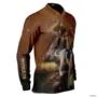 Camisa de Caça BRK Dumato Javali Foxhound Marrom com UV50 + -  Gênero: Masculino Tamanho: M