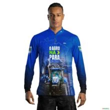 Camisa Agro BRK  Azul  Agro Não Para com UV50 + -  Gênero: Masculino Tamanho: PP