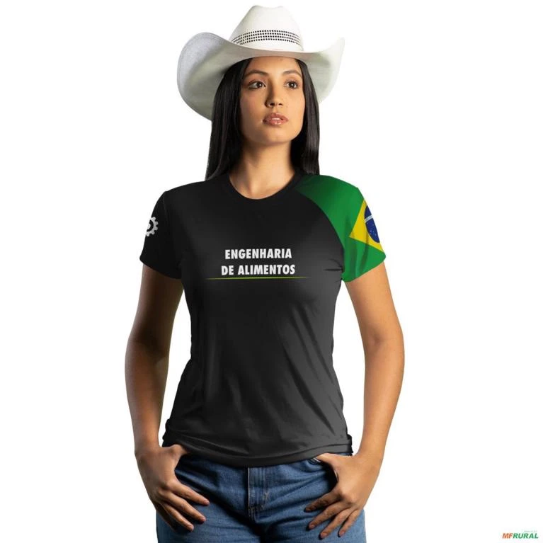 Camiseta de Profissão BRK Engenharia de Alimentos com UV50 + -  Gênero: Feminino Tamanho: Baby Look P