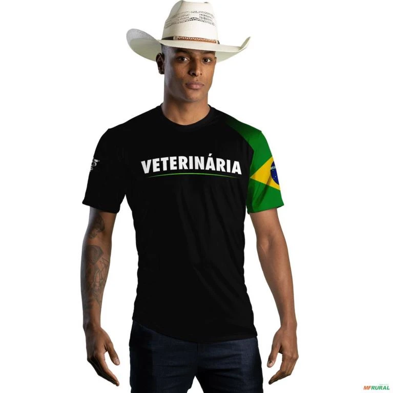 Camiseta de Profissão Brk Veterinária com Uv50 -  Gênero: Masculino Tamanho: PP