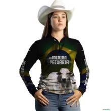 Camisa Agro Brk As Menina da Pecuária com Proteção Solar Uv50 -  Gênero: Feminino Tamanho: Baby Look
