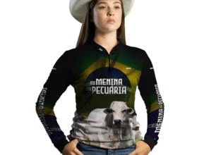 Camisa Agro Brk As Menina da Pecuária com Proteção Solar Uv50 -  Gênero: Feminino Tamanho: Baby Look
