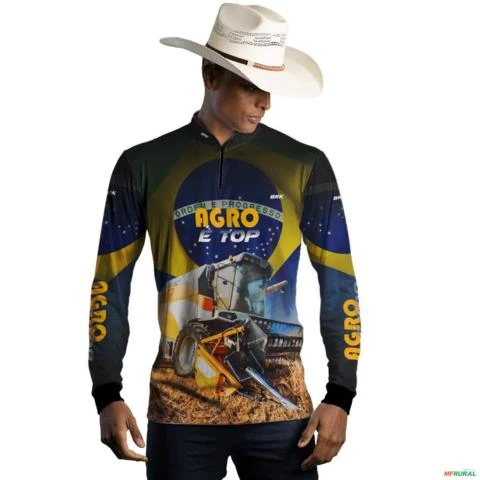 Camisa Agro BRK O Agro é Top com UV50 + -  Gênero: Masculino Tamanho: PP