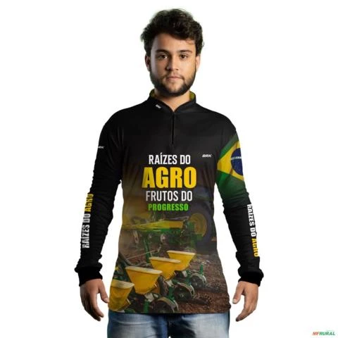Camisa Agro BRK Raízes do Agro com UV50 + -  Gênero: Masculino Tamanho: PP