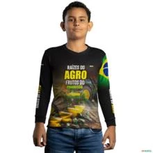 Camisa Agro BRK Raízes do Agro com UV50 + -  Gênero: Infantil Tamanho: Infantil XXG